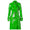 Women Trench Coat PVC Vinyl Shiny Gothic Emo Faux Leather Kelly Green Long Coat